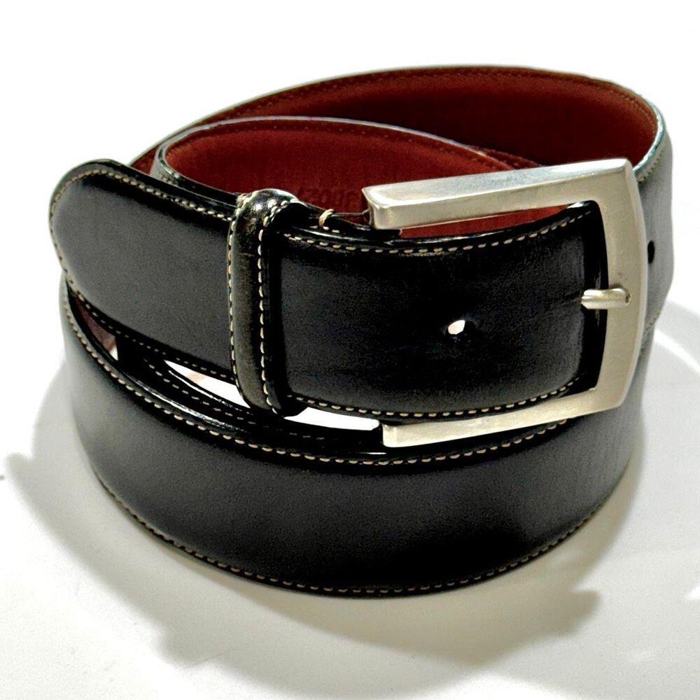 Brooks Brothers 346 Black Leather Dress Belt. Size 38.